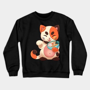 Lucky Cat-ramen Crewneck Sweatshirt